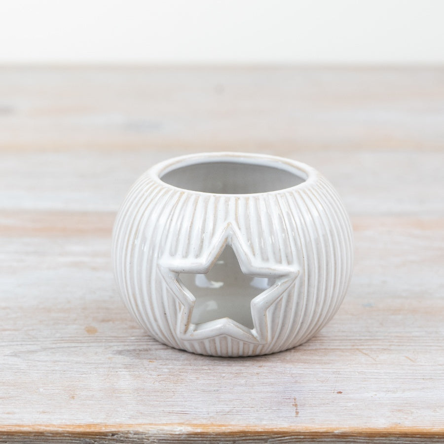 Cut Out Star Candle Holder, 6.5cm