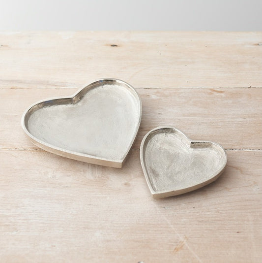 Metal Heart Plate - 15cm