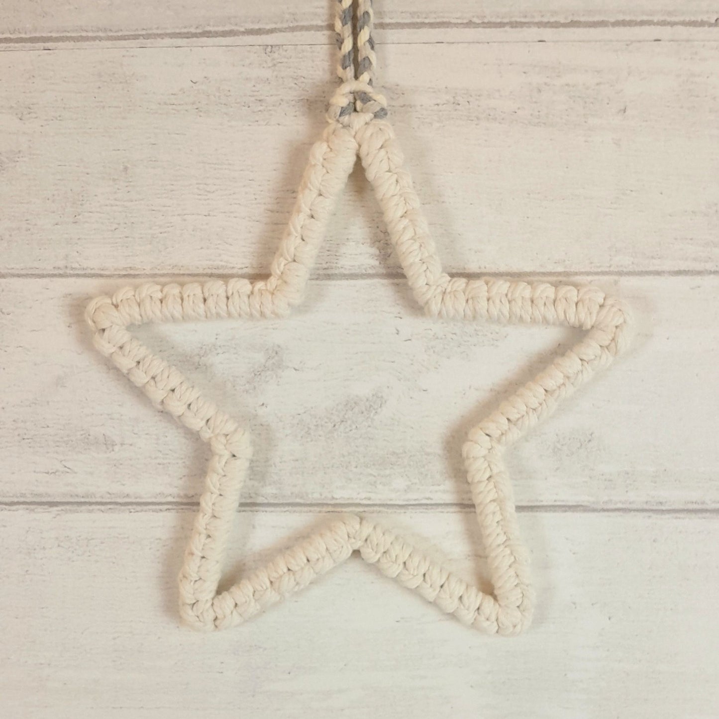 Macrame Star - White & Grey