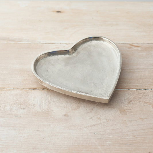 Metal Heart Plate, 15cm