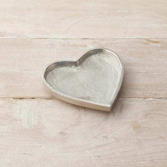 Metal Heart Plate, 10cm