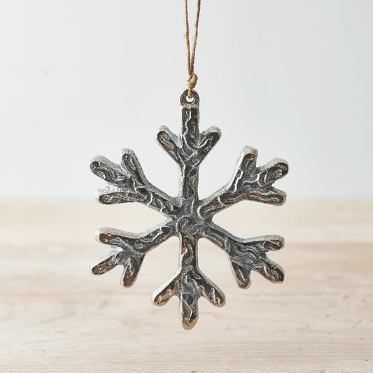 Hanging Metal Snowflake, 10cm