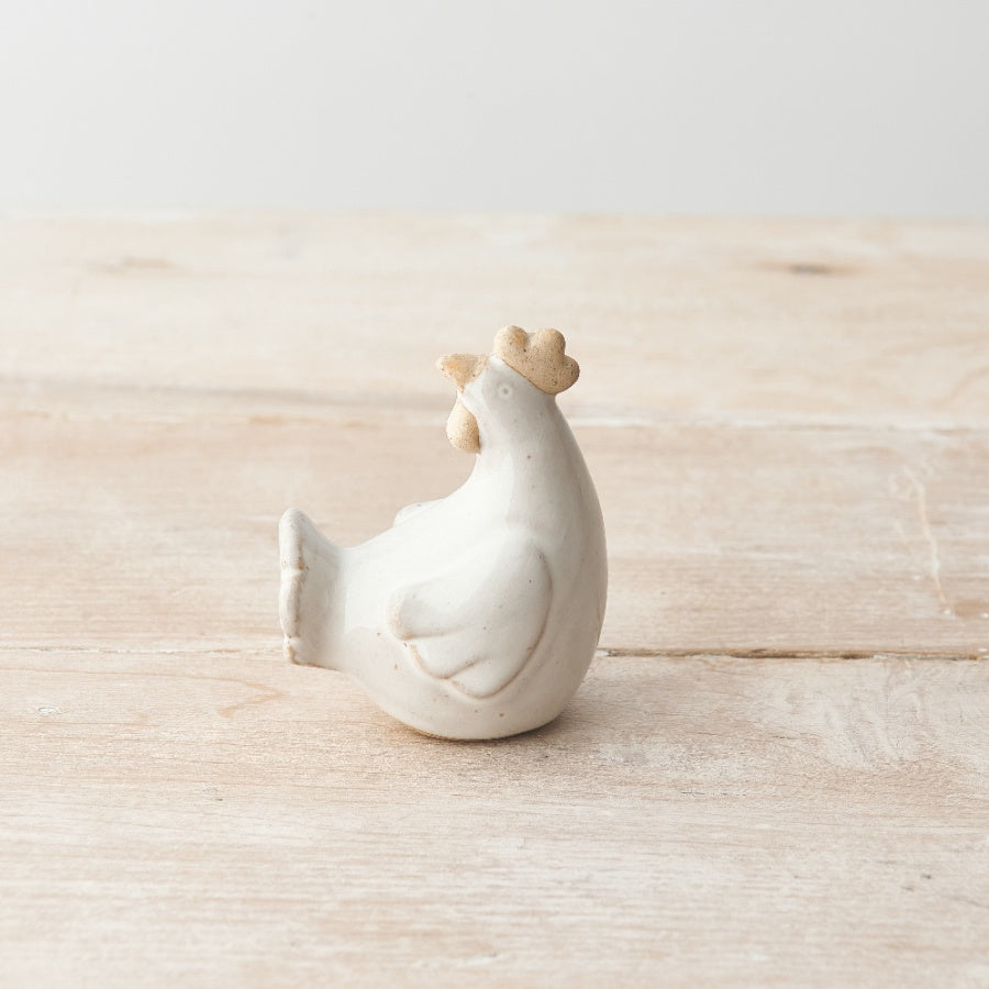 Rustic Chicken Ornament - 8cm
