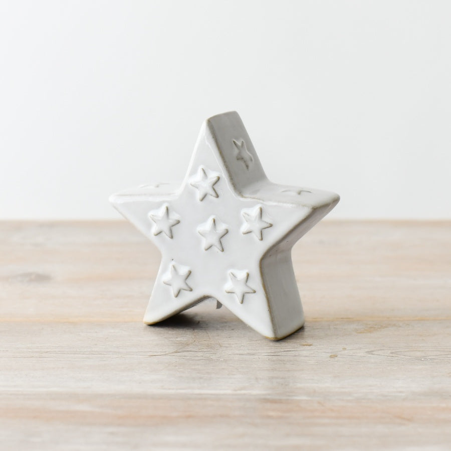 Ceramic Reactive Glaze Standing Star