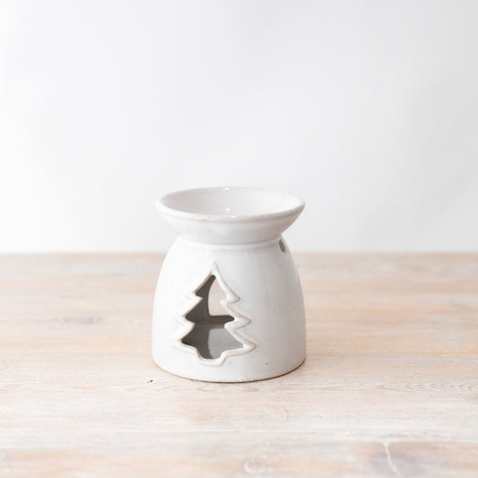 Ceramic Cut Out Tree Oil Burner, 10cm