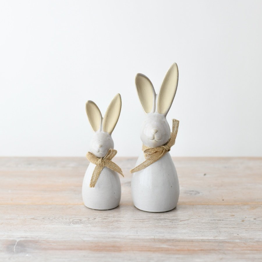 Ceramic Rabbit with Bow - 16.5cm