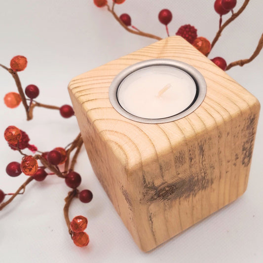 Fence Post Tealight Holder - Natural