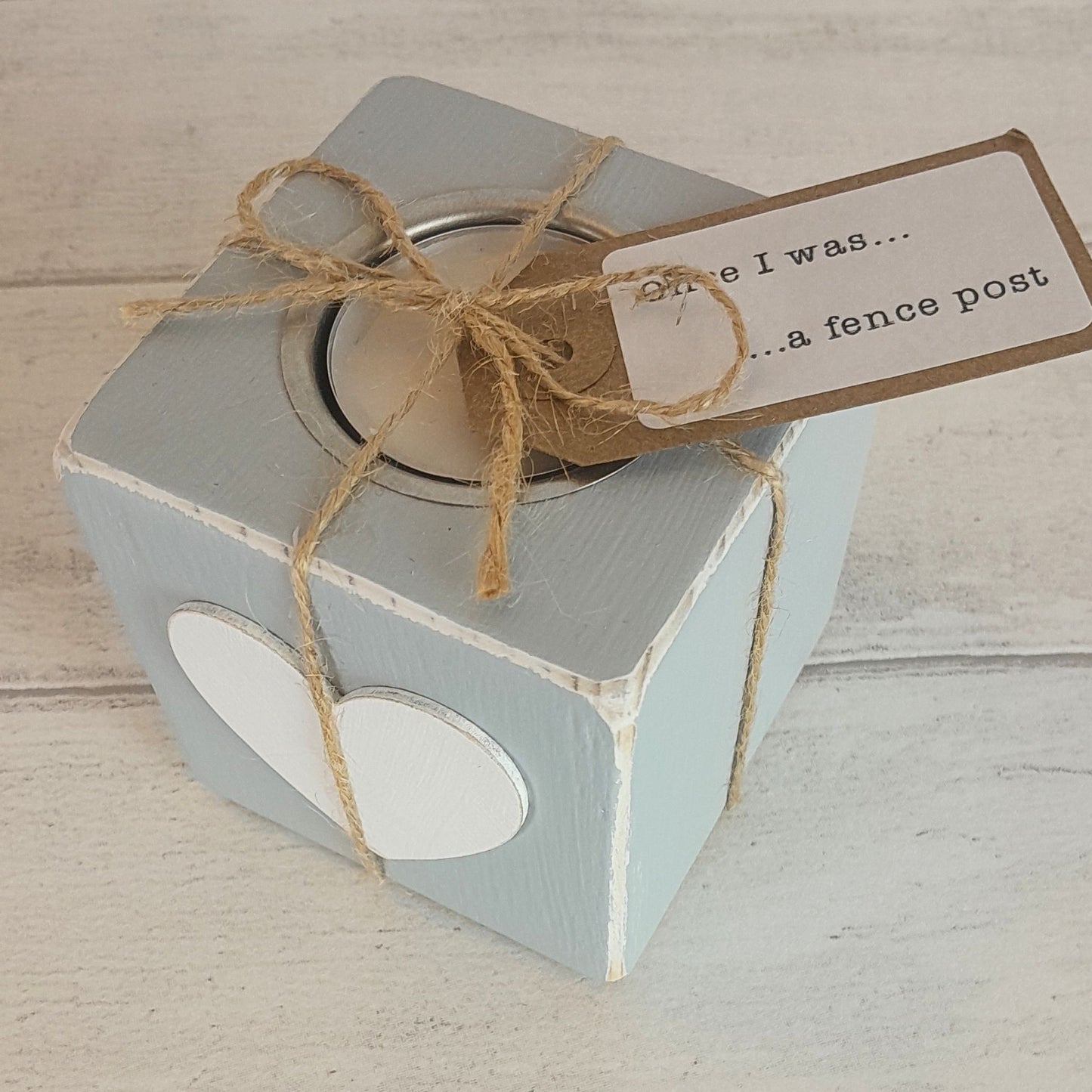 Fence Post Tealight Holder - Heart