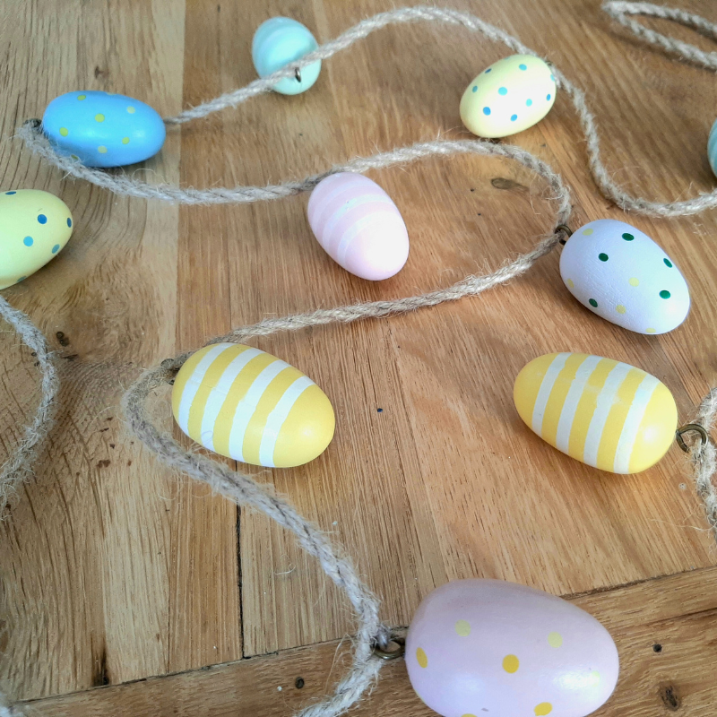 Wooden Egg Garland