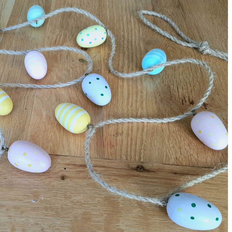 Wooden Egg Garland