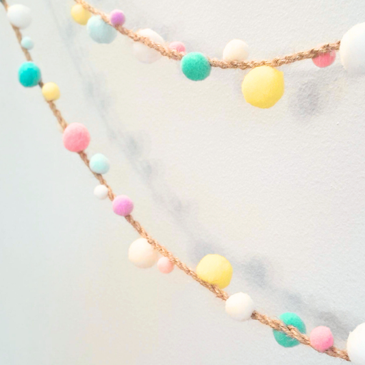Spring Pom-Pom Garland