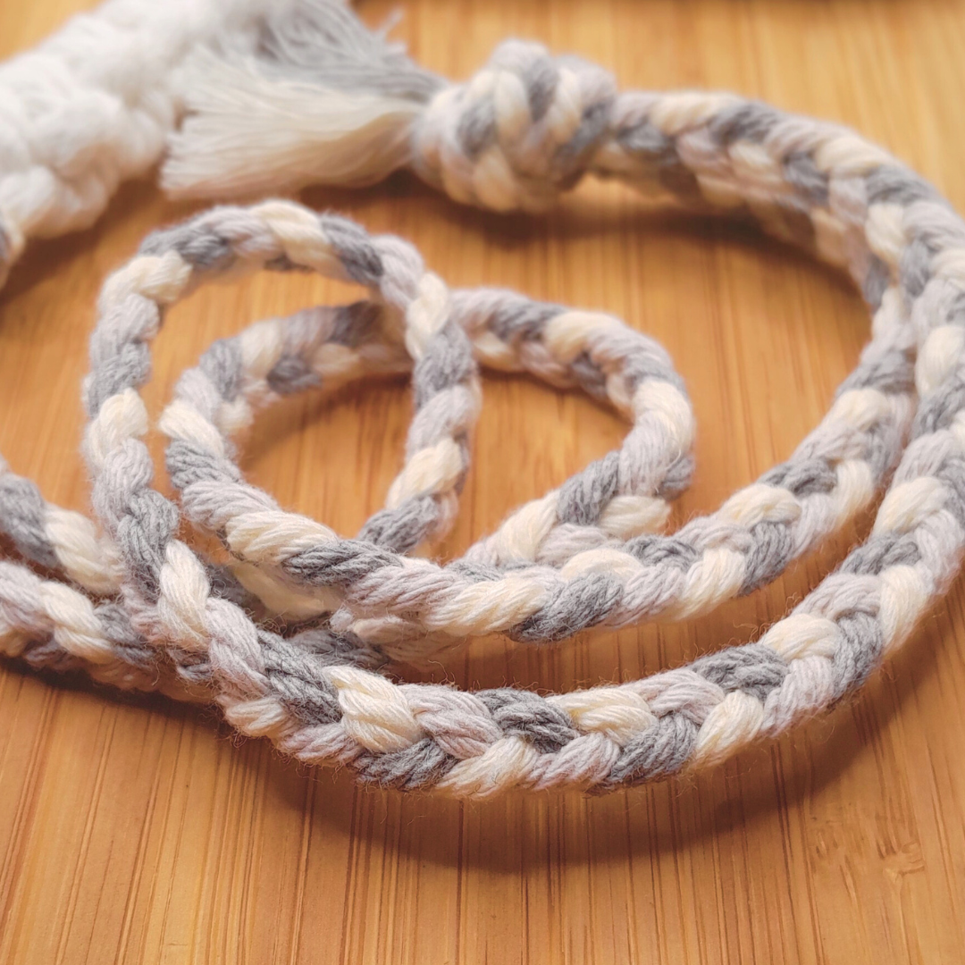 Macrame Star - White & Grey